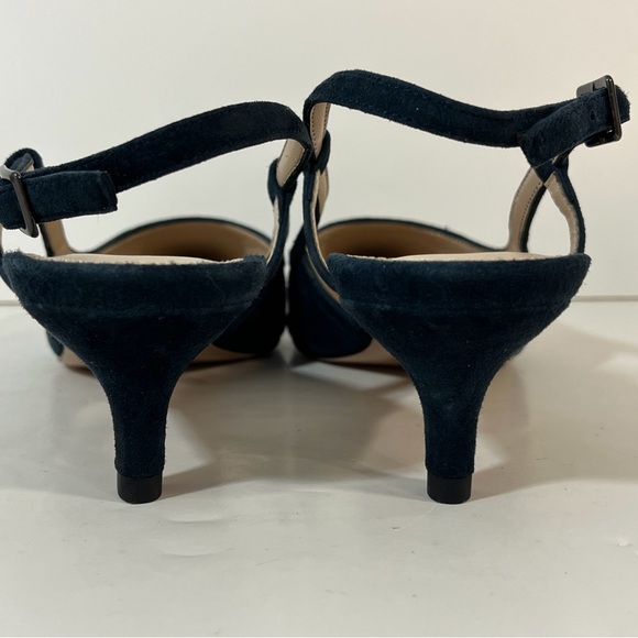 Pelle Moda Deena Midnight Blue Slingback Heels 8 M - Picture 7 of 15